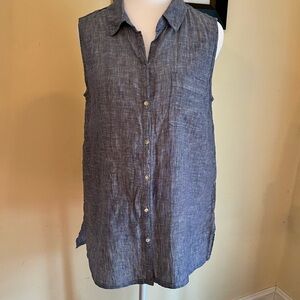 Jones New York‎ Linen Sleeveless Shirt